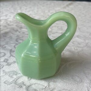 Vintage Jadeite green glass Pitcher
